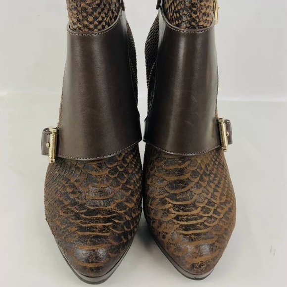 Michal Kors embossed snake bootie - Picture 3 of 5